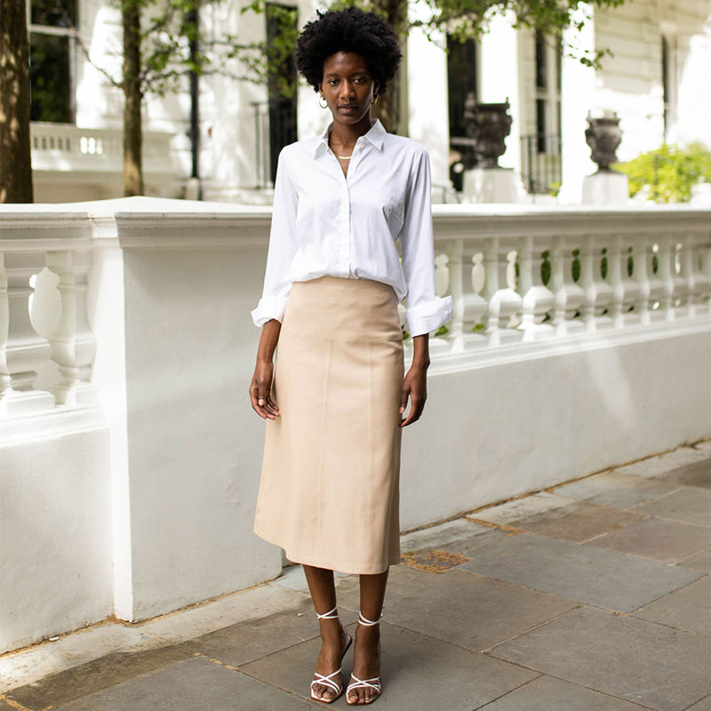 Effortless Hero: Styling the Tiana Leather Skirt