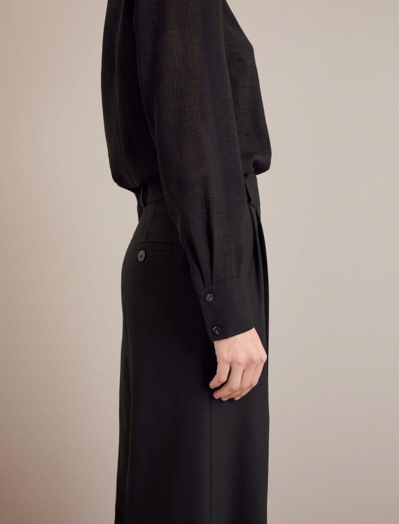 Riley Techni Voile Blouse - Black