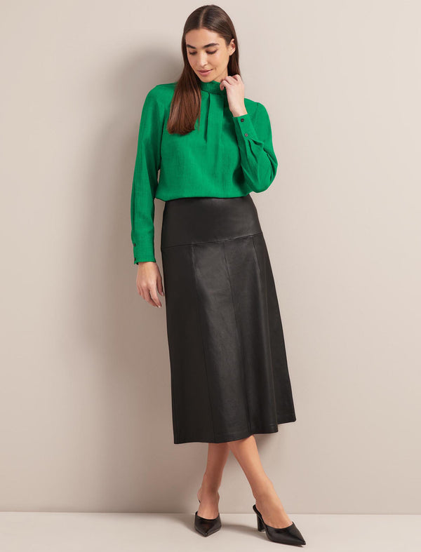 Riley Techni Voile Blouse - Emerald Green