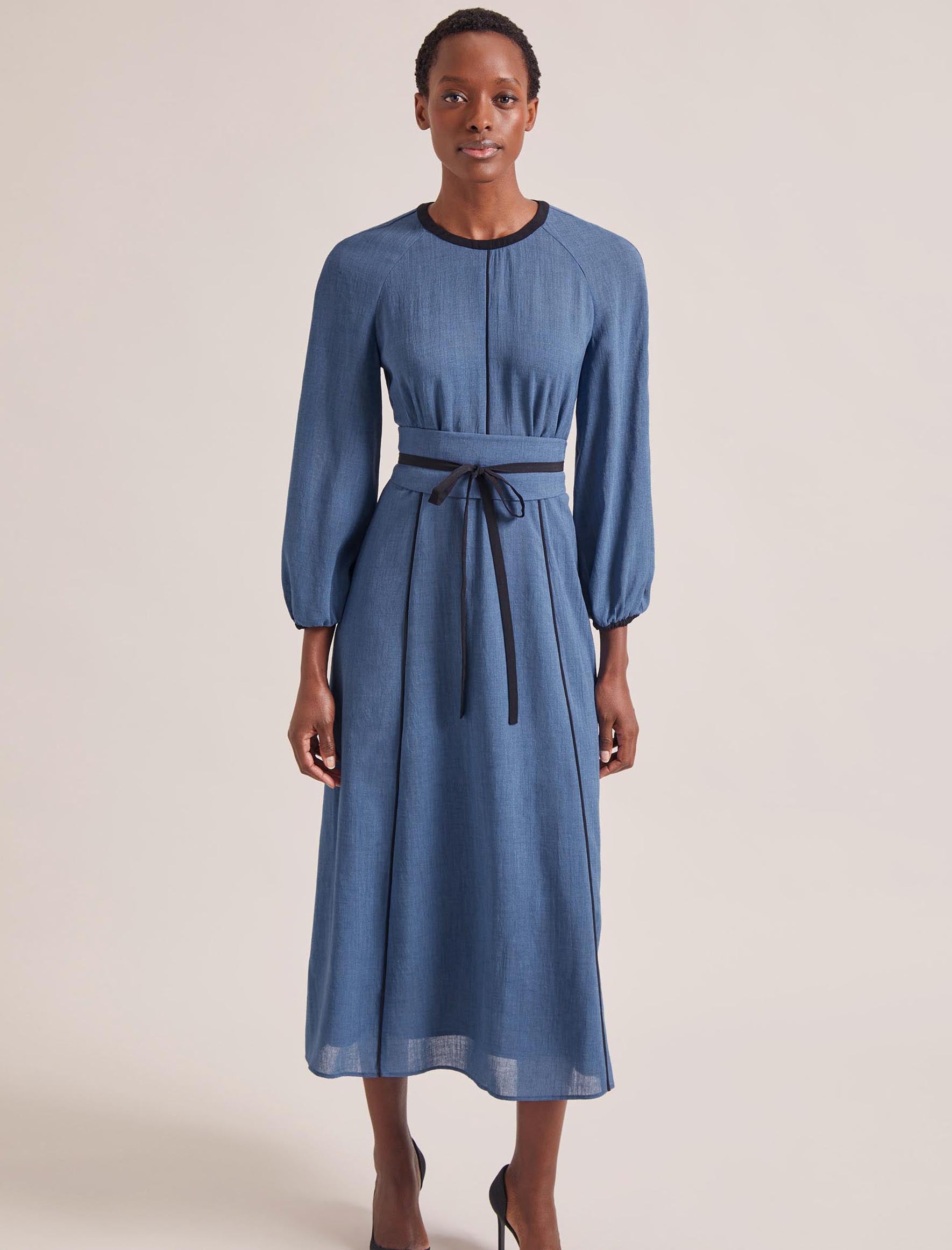 Rosie Techni Voile Maxi Dress Cornflower Blue