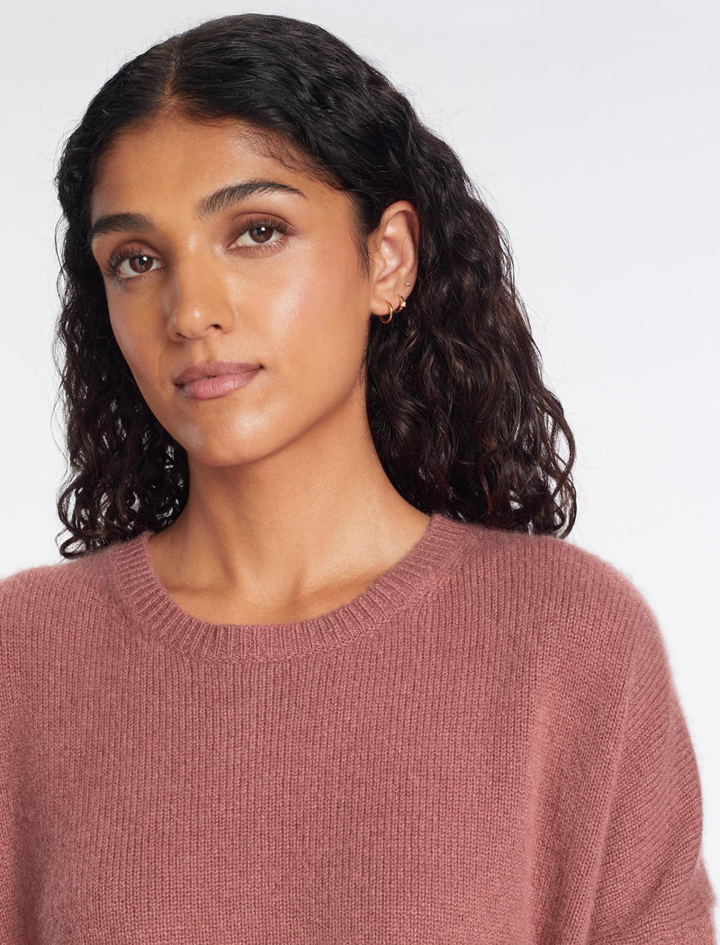 Lainey Cashmere Jumper - Dark Rose