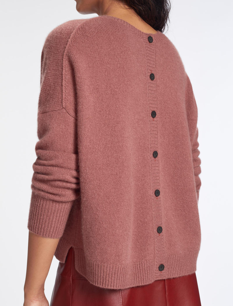 Lainey Cashmere Jumper - Dark Rose