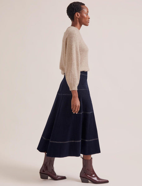 Leather, Wool, Lurex, Cotton, Corduroy Designer Skirts by Cefinn