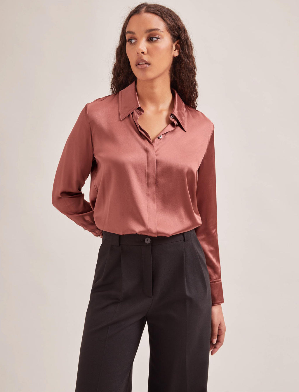 maroon silk shirt womens