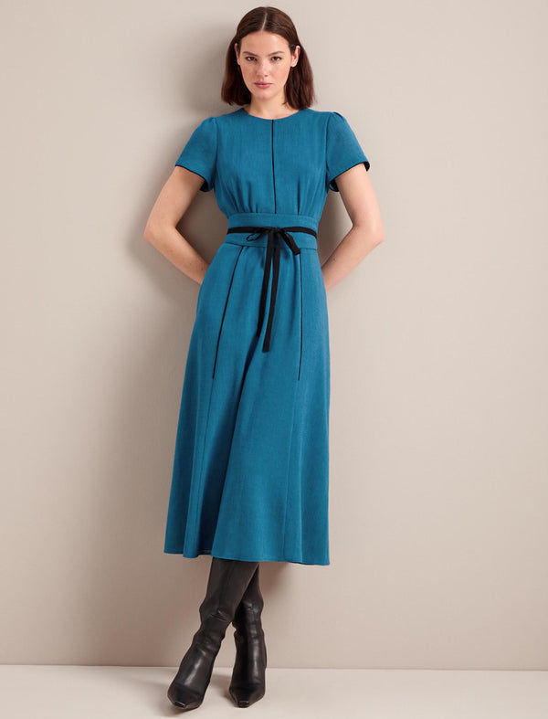 Rosie Techni Voile Maxi Dress - Azure Blue