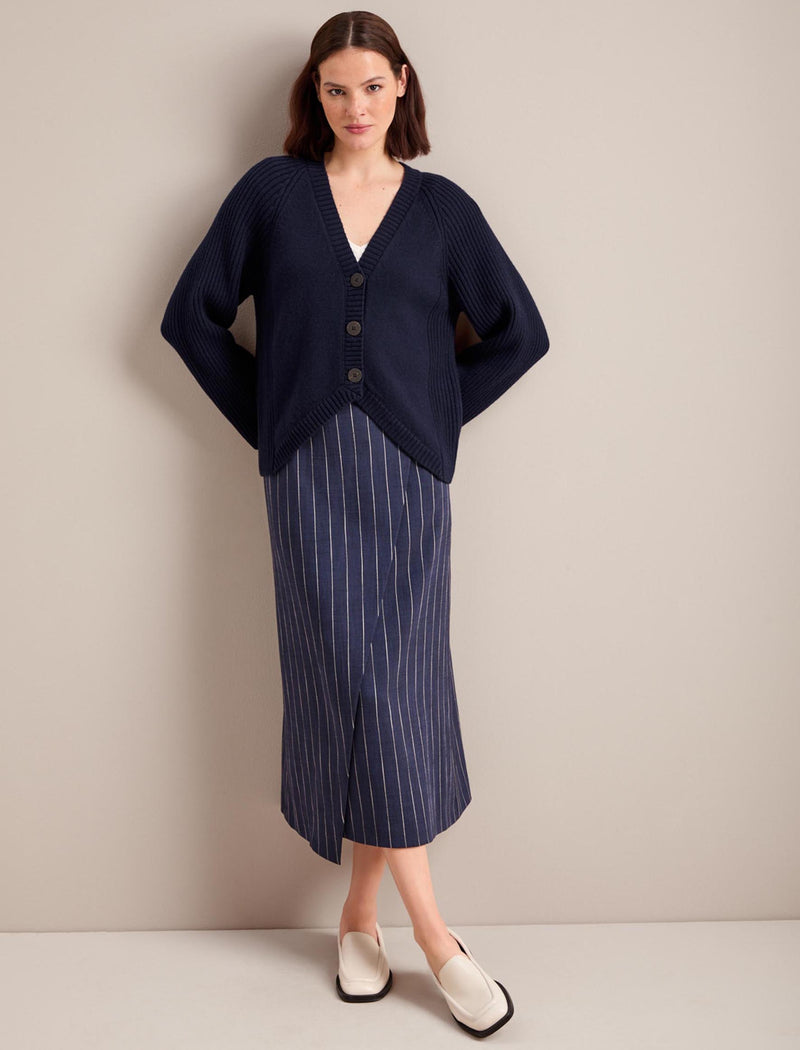 Camila Cashmere Blend Cardigan - Navy