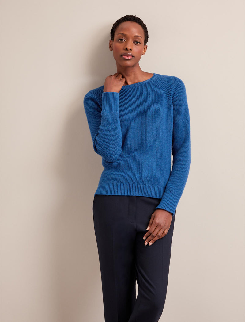 Laurie Cotton Blend Jumper - Bright Blue