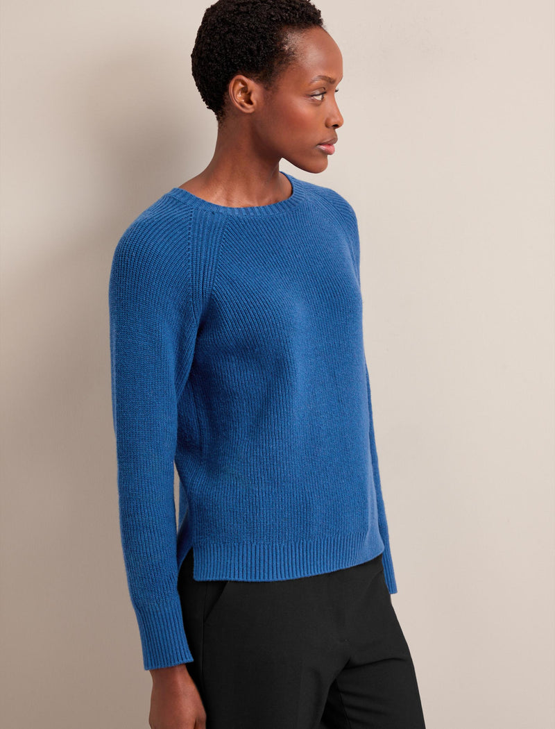 Laurie Cotton Blend Jumper - Bright Blue