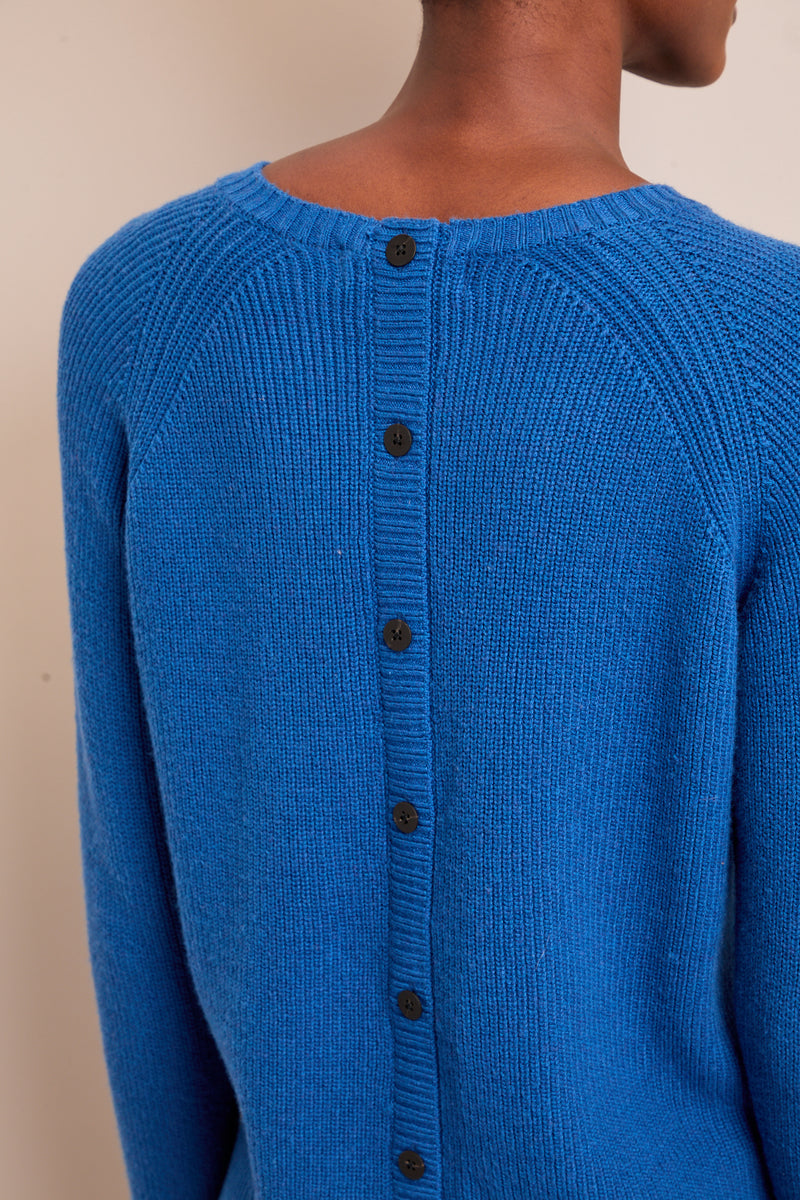 Laurie Cotton Blend Jumper - Bright Blue