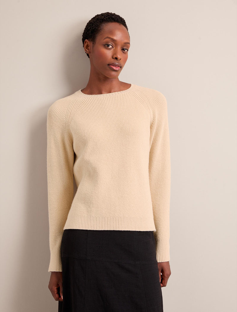 Laurie Cotton Blend Jumper - Buttermilk