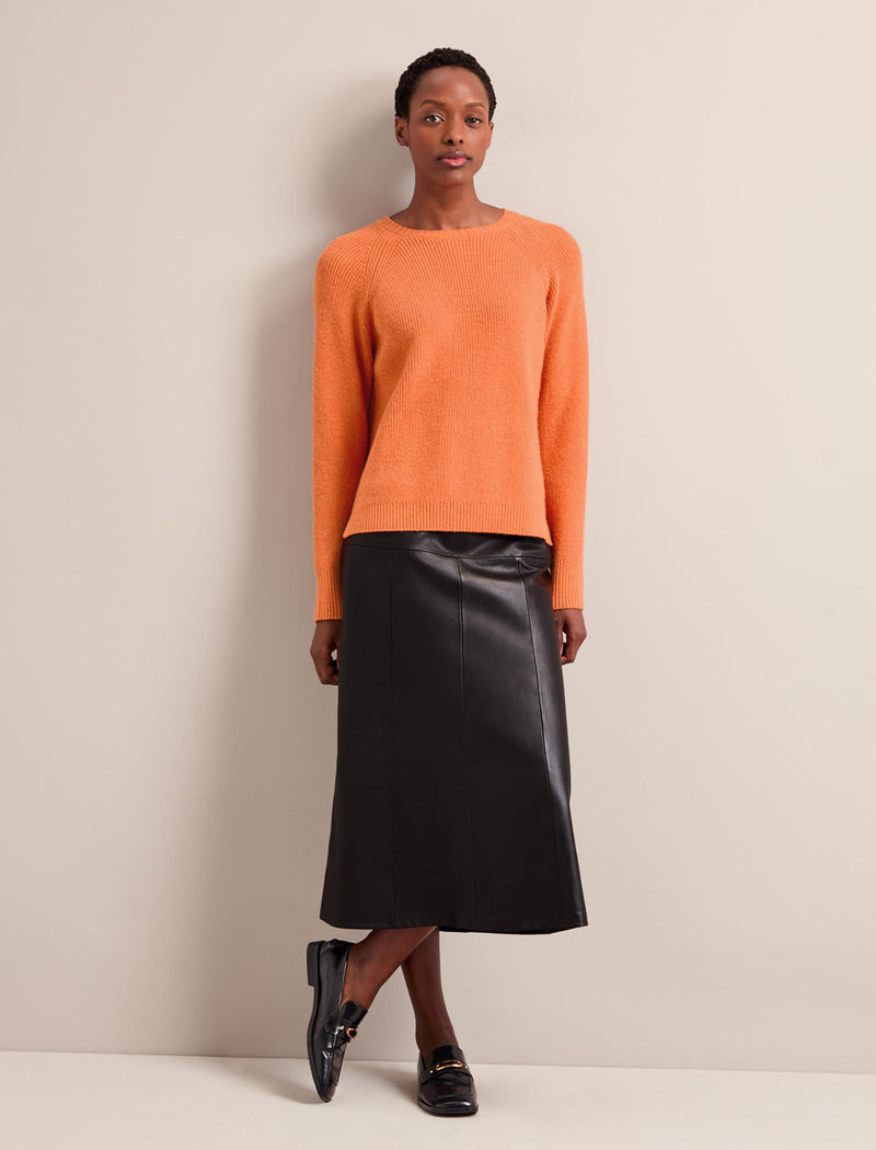 Laurie Cotton Blend Jumper - Orange