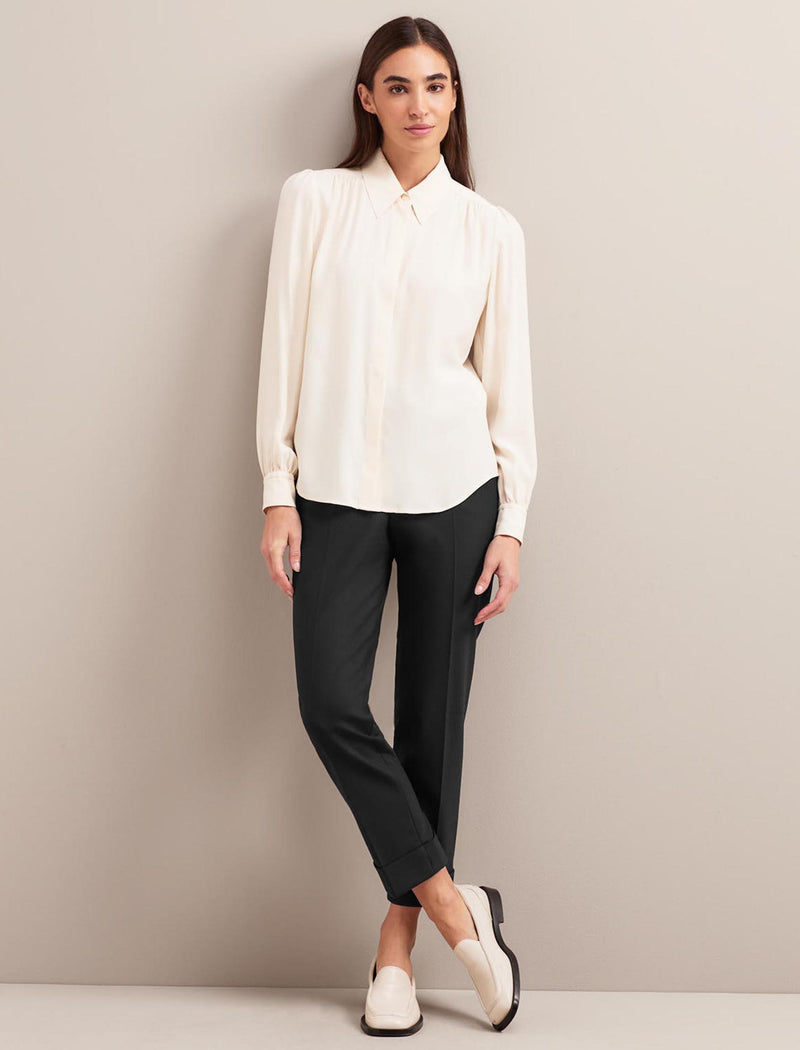 Bria Silk Shirt - Cream