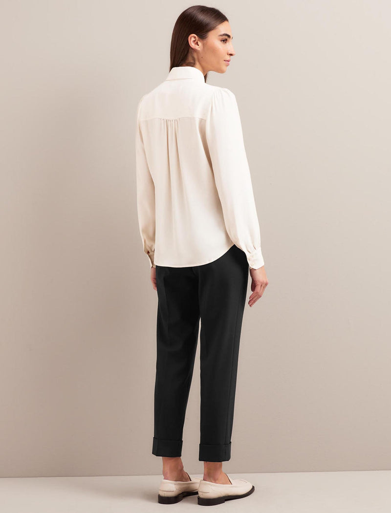 Bria Silk Shirt - Cream