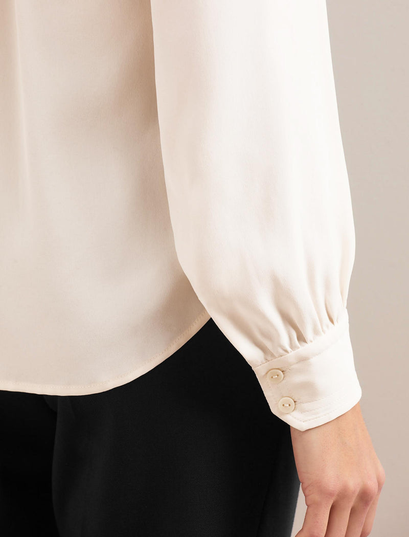 Bria Silk Shirt - Cream