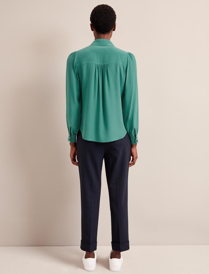 Bria Silk Shirt - Sea Green