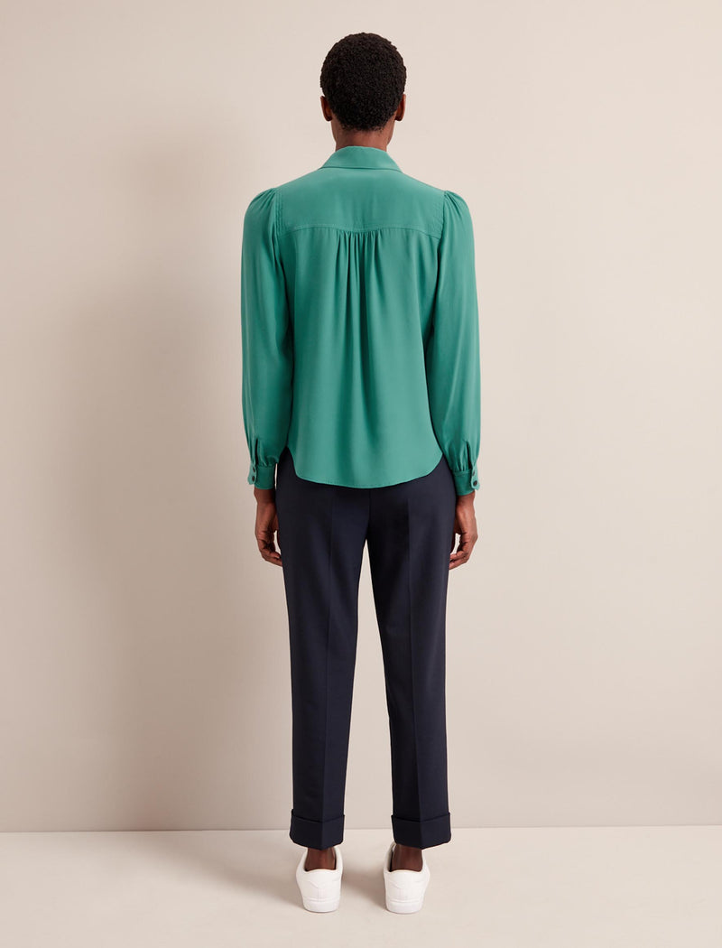 Bria Silk Shirt - Sea Green