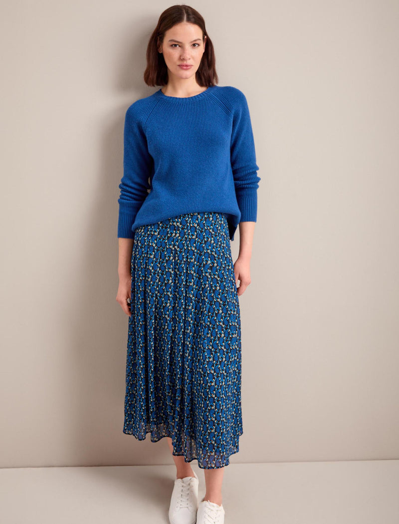 Zinnia Maxi Skirt - Blue Shell Geo Print