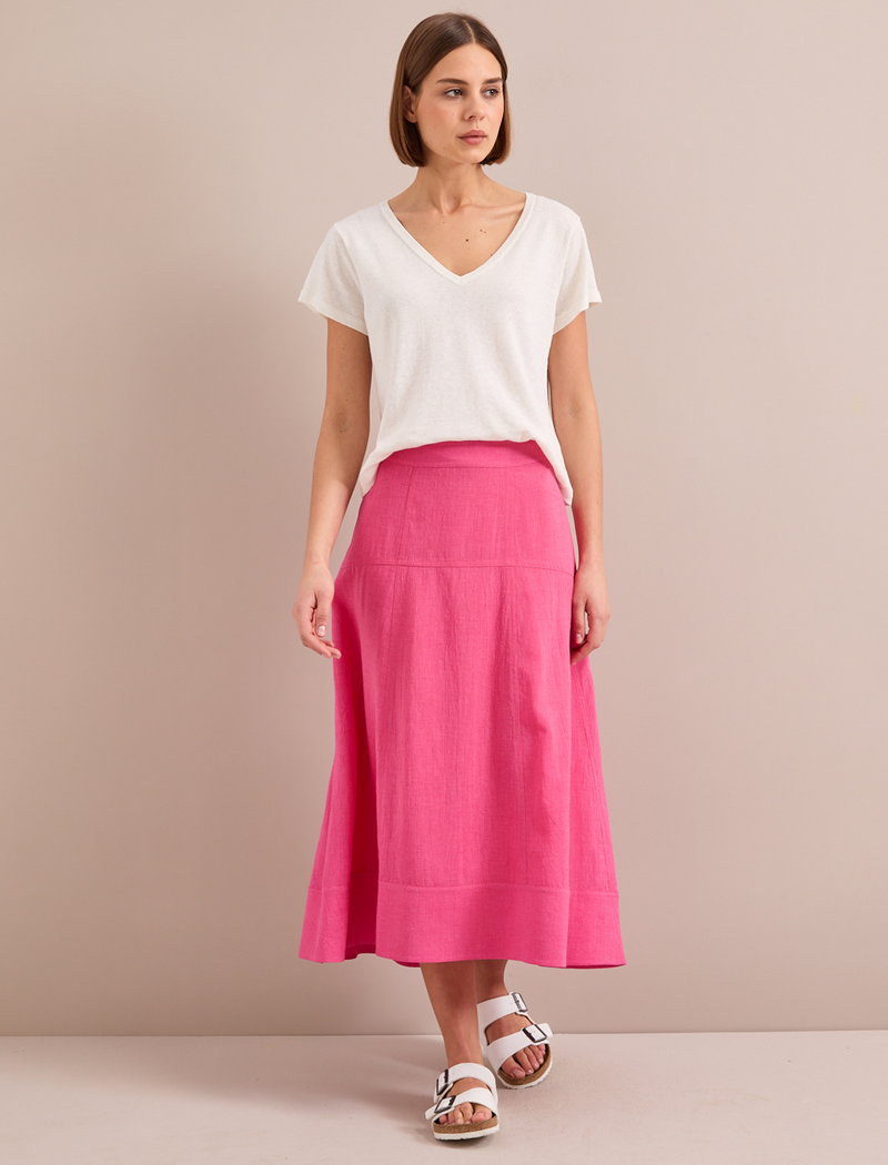 Sierra Techni Voile Maxi Skirt - Hot Pink