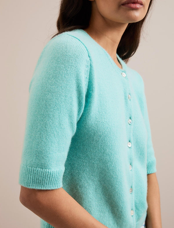 Clara Cashmere Cardigan - Spearmint