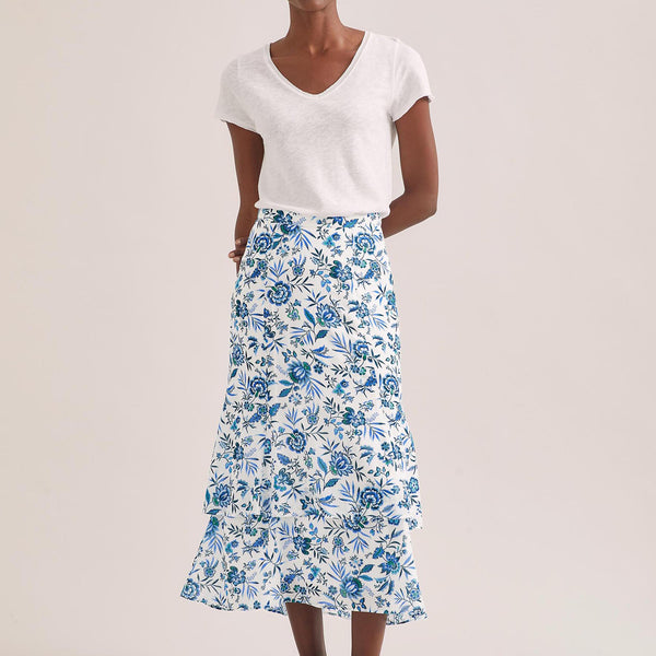 Floral dip hem maxi skirt hotsell