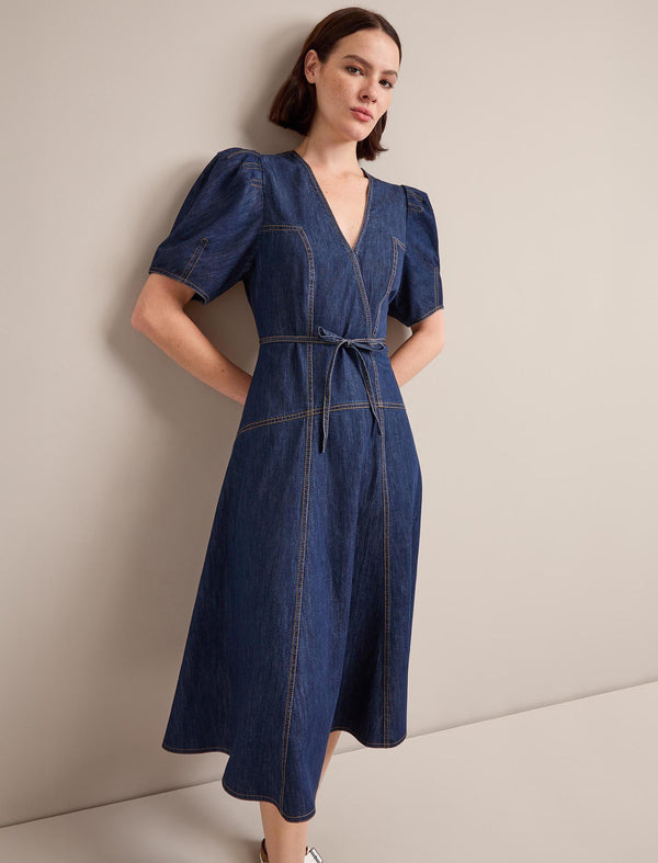 Robin Denim Maxi Dress - Dark Blue