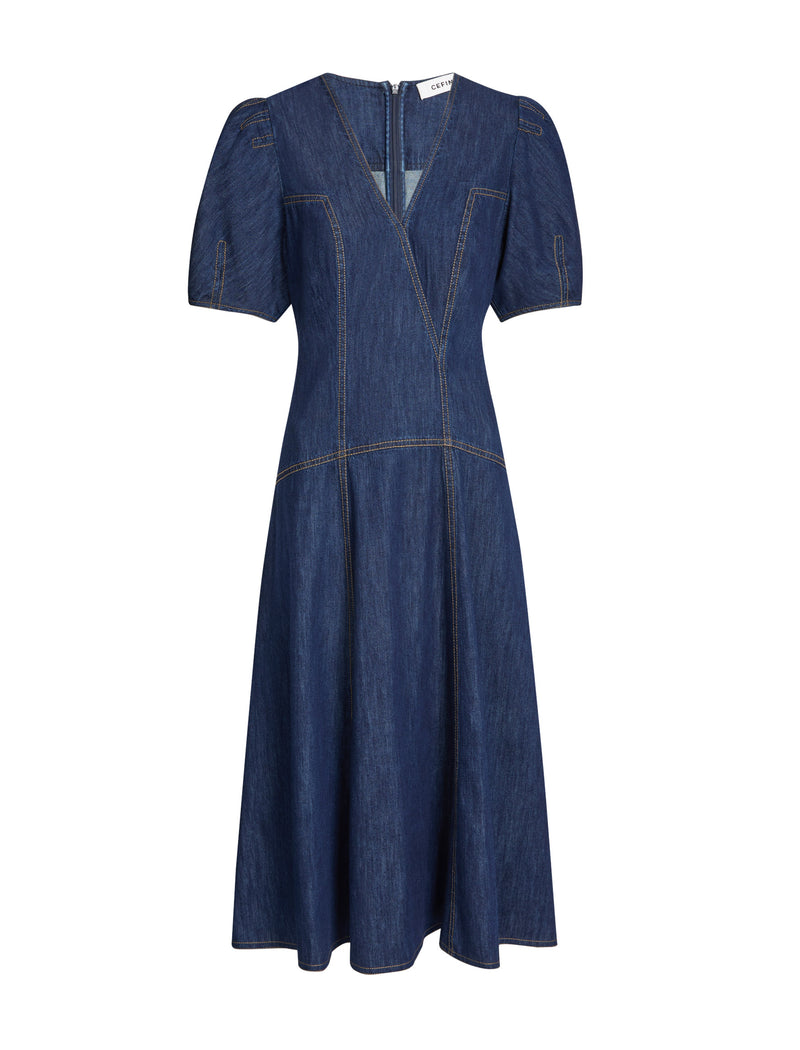 Robin Denim Maxi Dress - Dark Blue