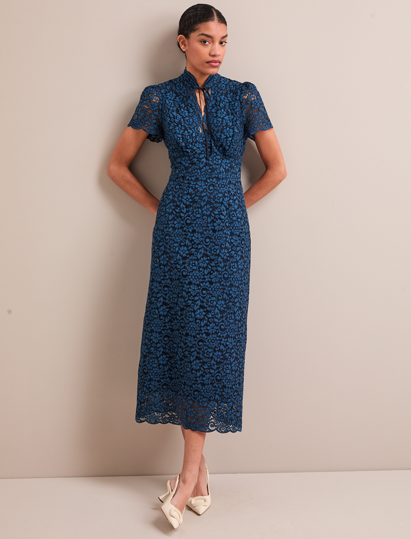 Jacquetta Lace Maxi Dress - Navy