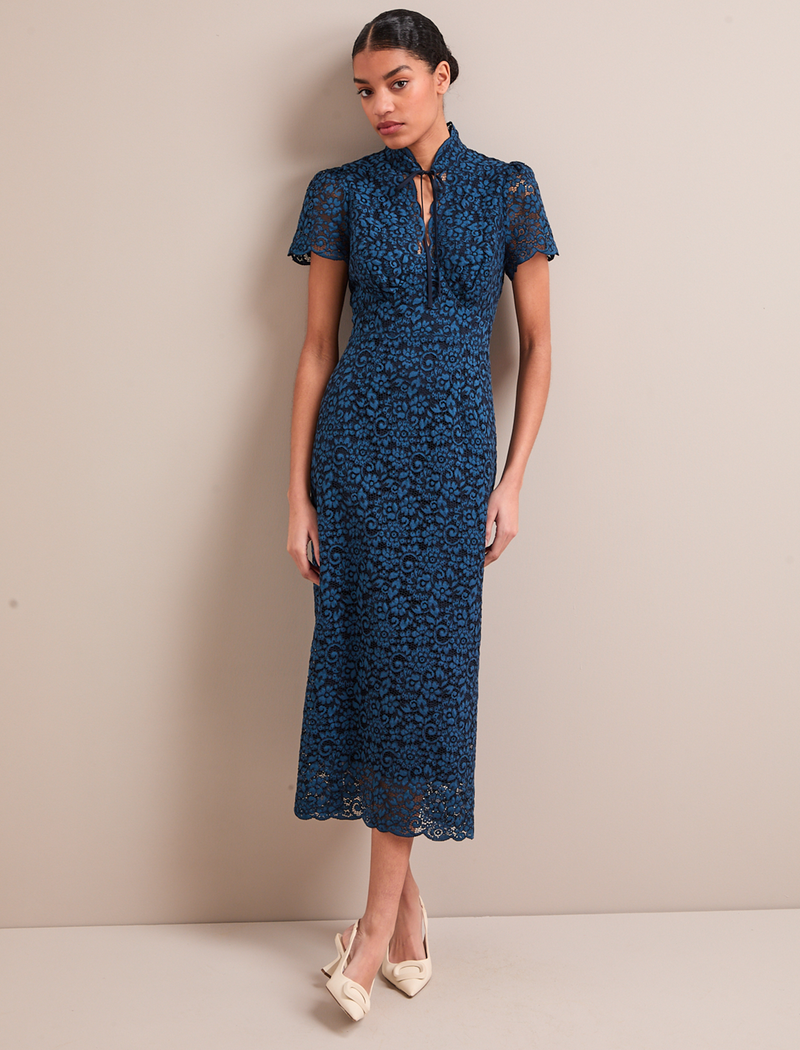 Jacquetta Lace Maxi Dress - Navy