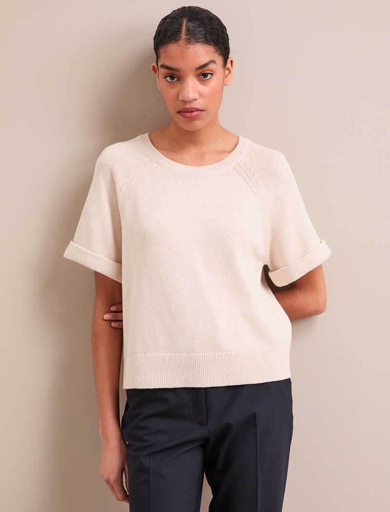 Jerry Linen Blend Jumper - Oatmeal