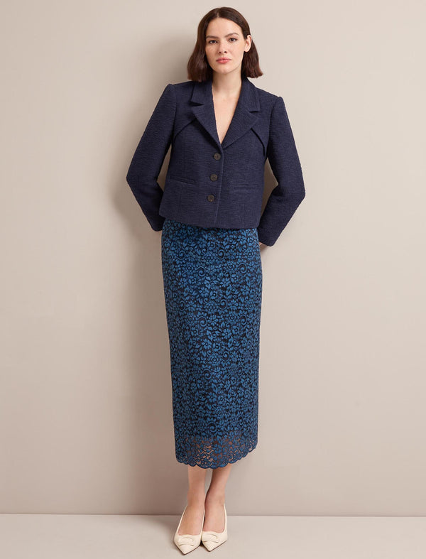 Jacquie Lace Maxi Skirt - Navy