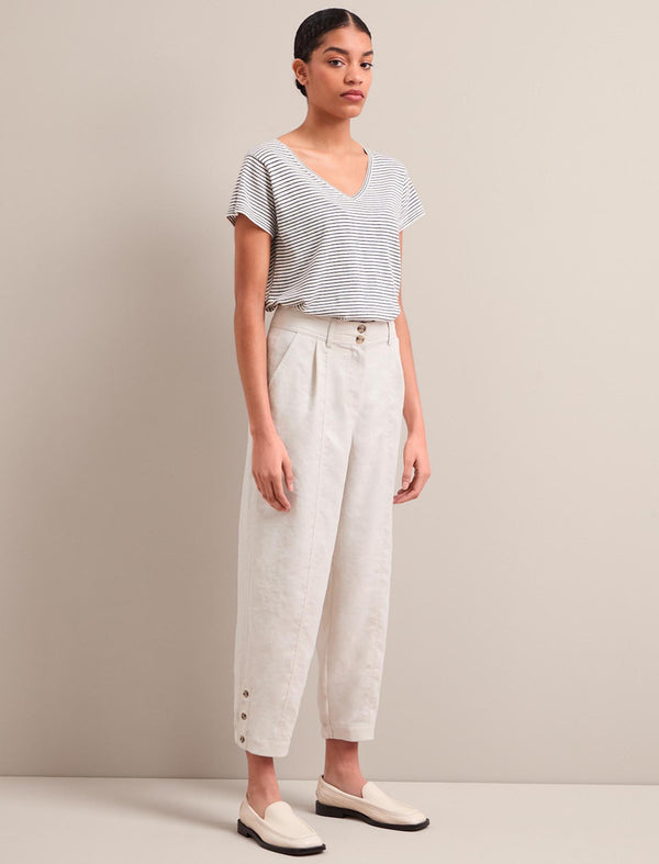 Tyson Techni Linen Tapered Trouser - Cream