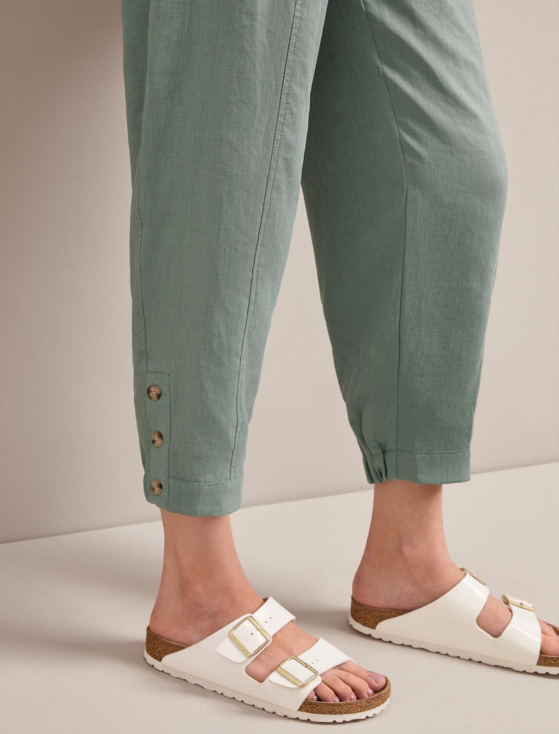 Tyson Techni Linen Tapered Trouser - Sage Green