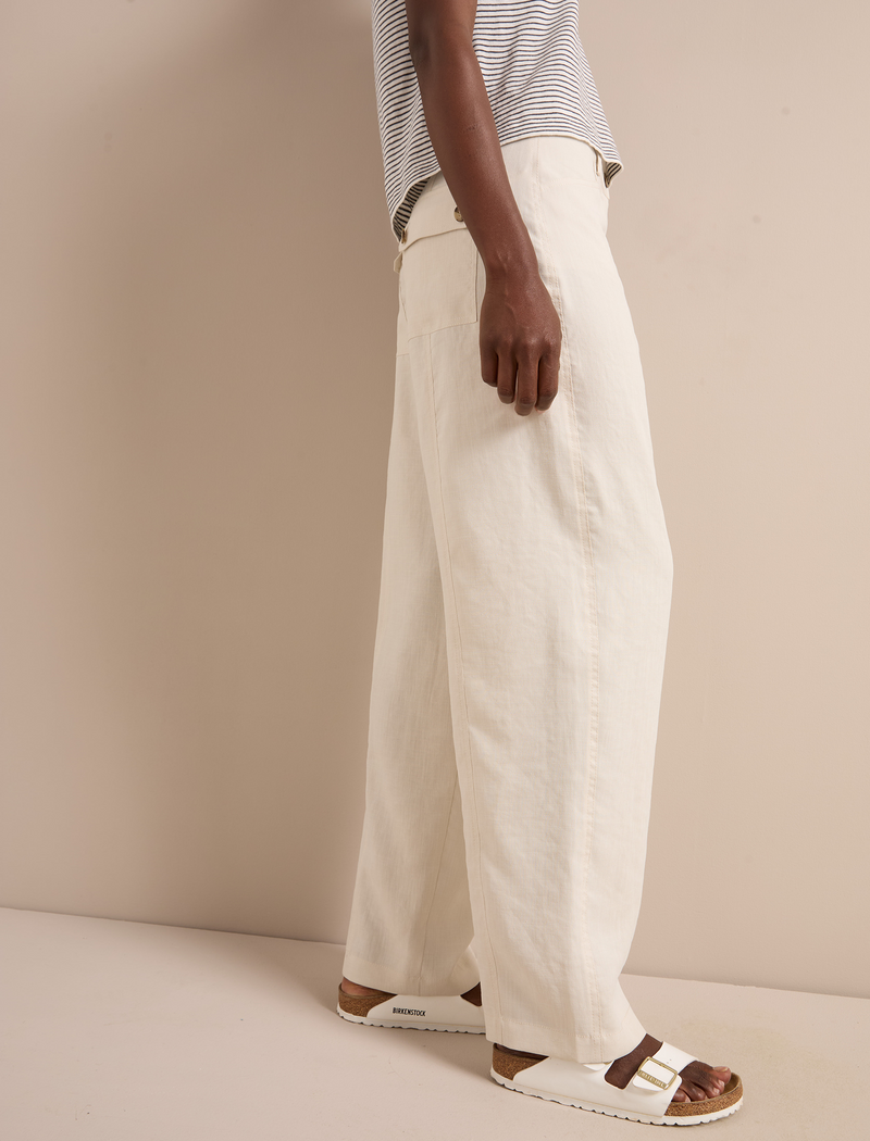 Hudson Techni Linen Trouser - Cream