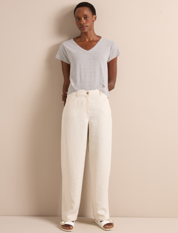 Hudson Techni Linen Trouser - Cream