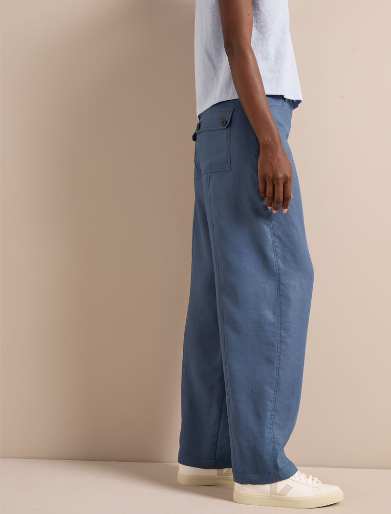 Hudson Techni Linen Trouser - Dark Blue