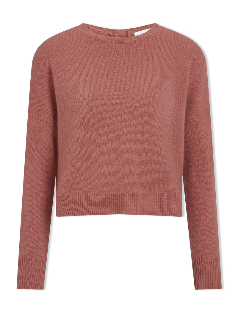 Lainey Cashmere Jumper - Dark Rose