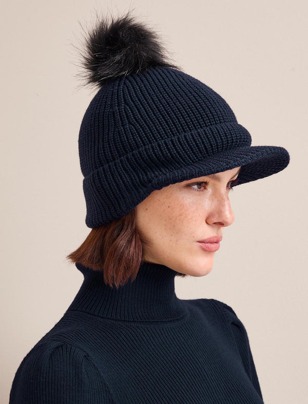 Beata Wool Hat - Navy