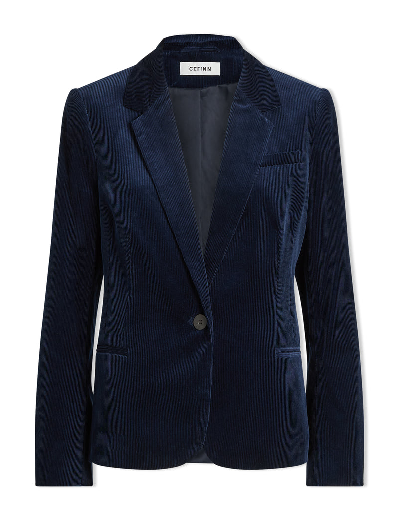 Leo Corduroy Blazer - Navy