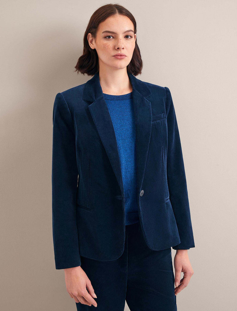 Leo Corduroy Blazer - Navy