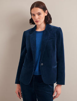 Leo Corduroy Blazer - Navy