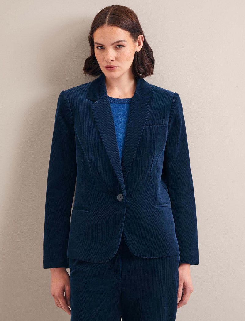 Leo Corduroy Blazer - Navy