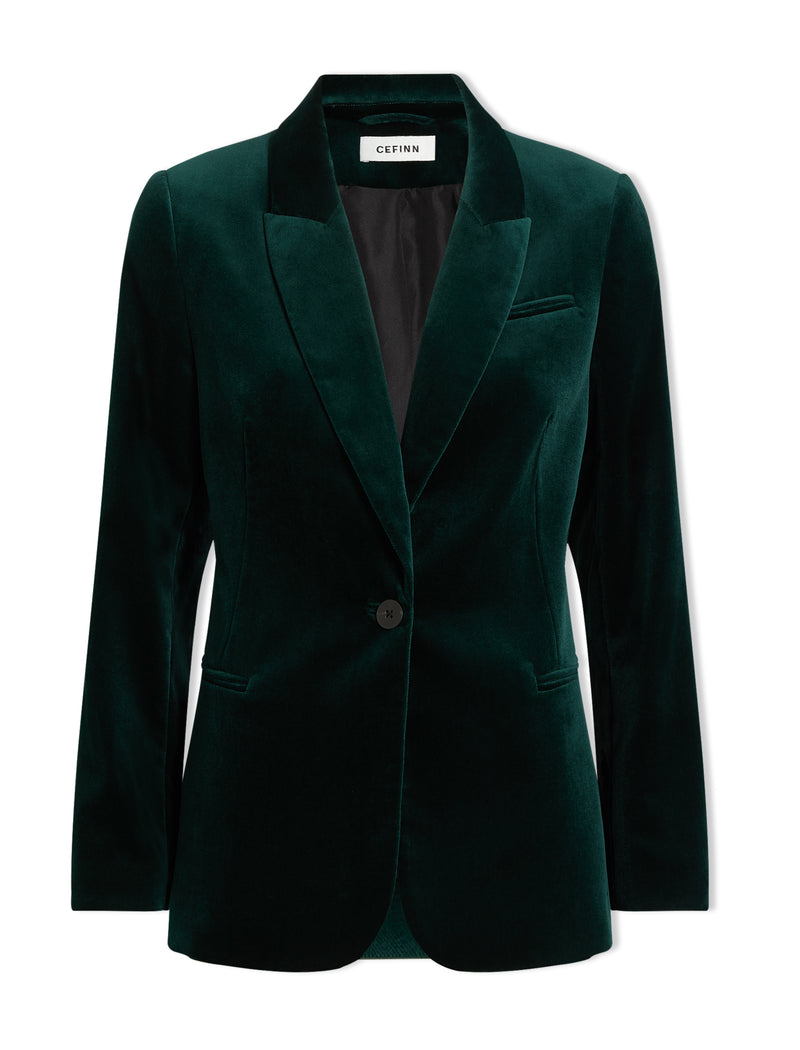 Jamie Velvet Blazer - Green