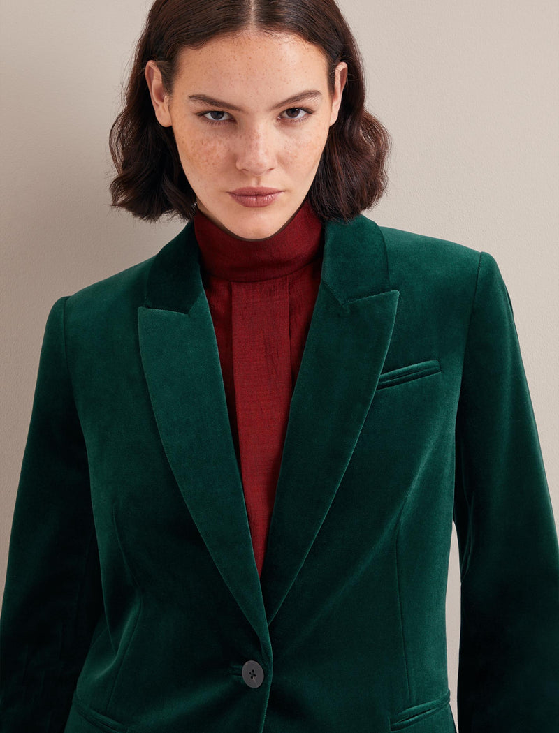 Jamie Velvet Blazer - Green