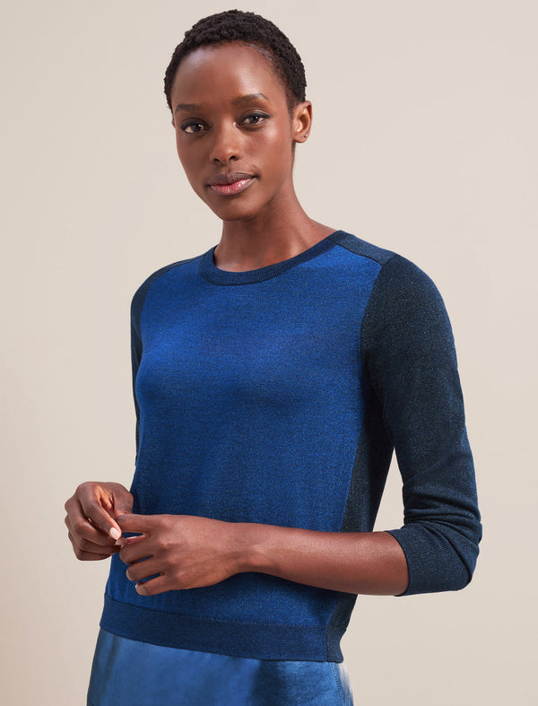 Remi Lurex Jumper - Blue