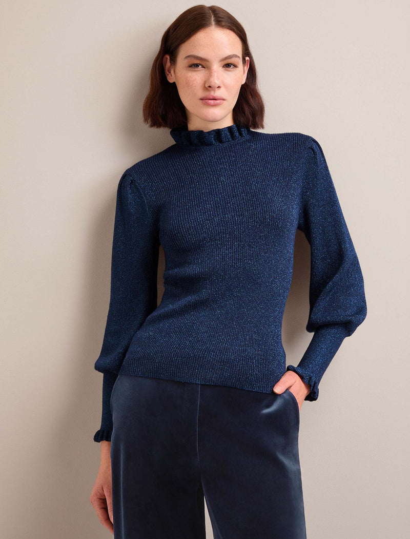 Judy Lurex Jumper - Blue