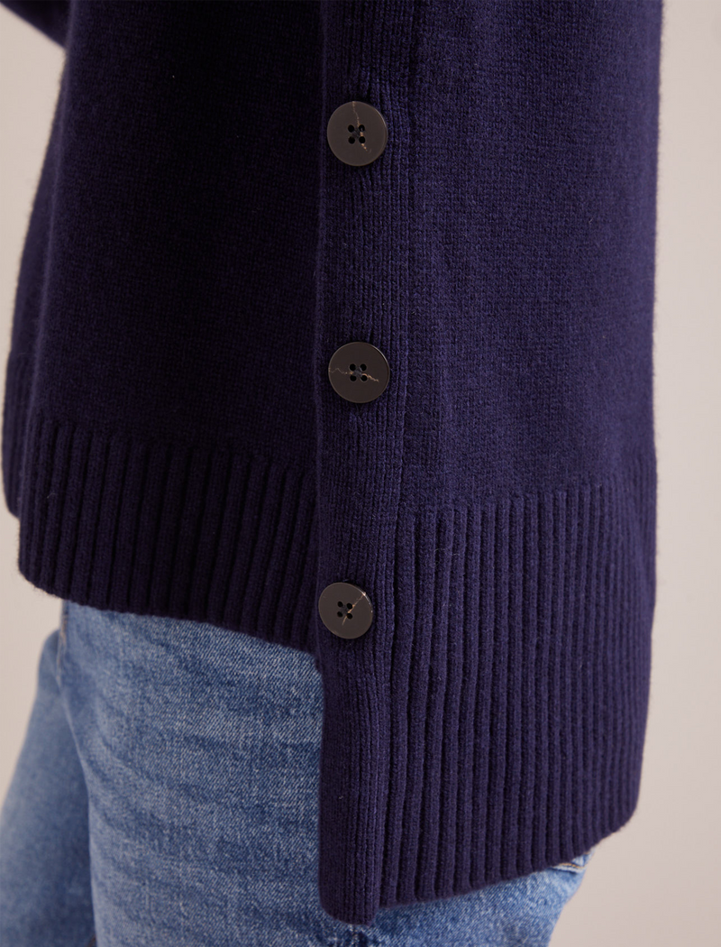 Ezra Cashmere Blend Jumper - Navy