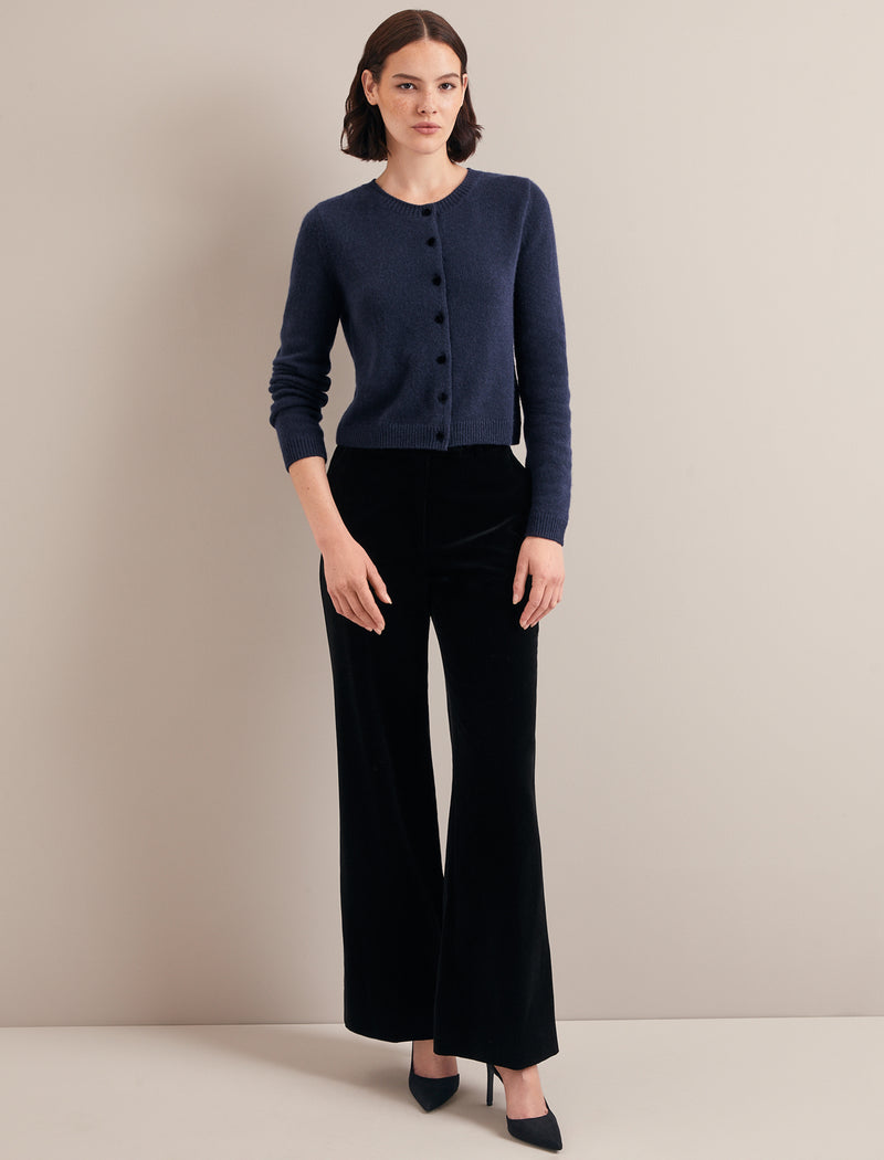 Clara Cashmere Cardigan - Navy