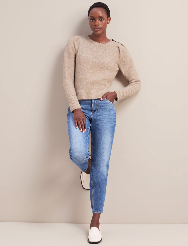 Joss Alpaca Jumper - Taupe