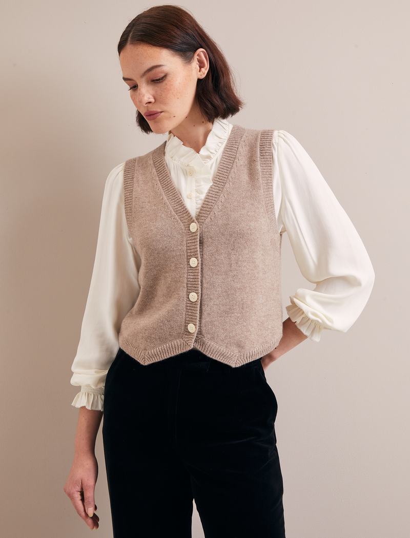 Erin Silk Shirt - Cream