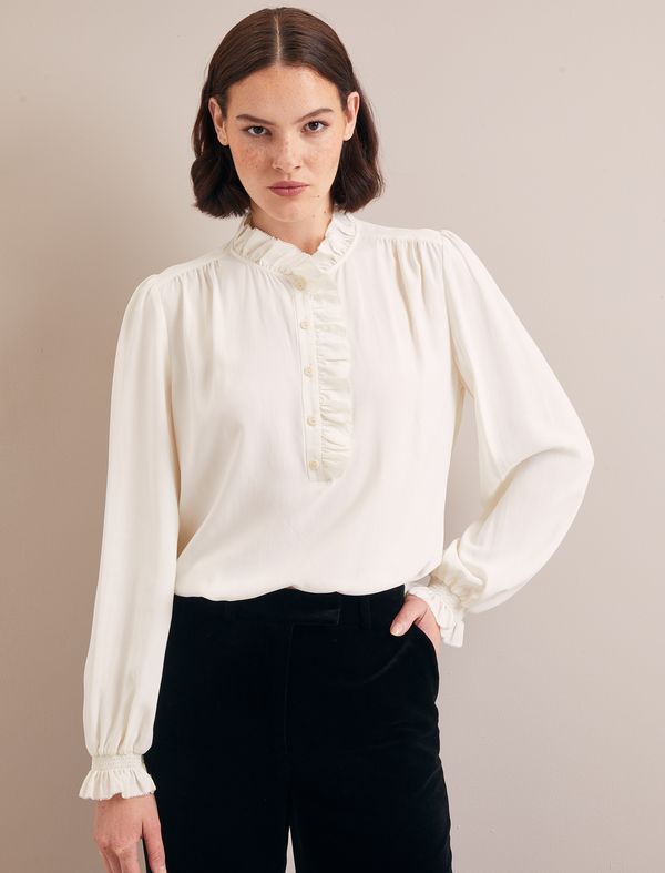 Erin Silk Shirt - Cream